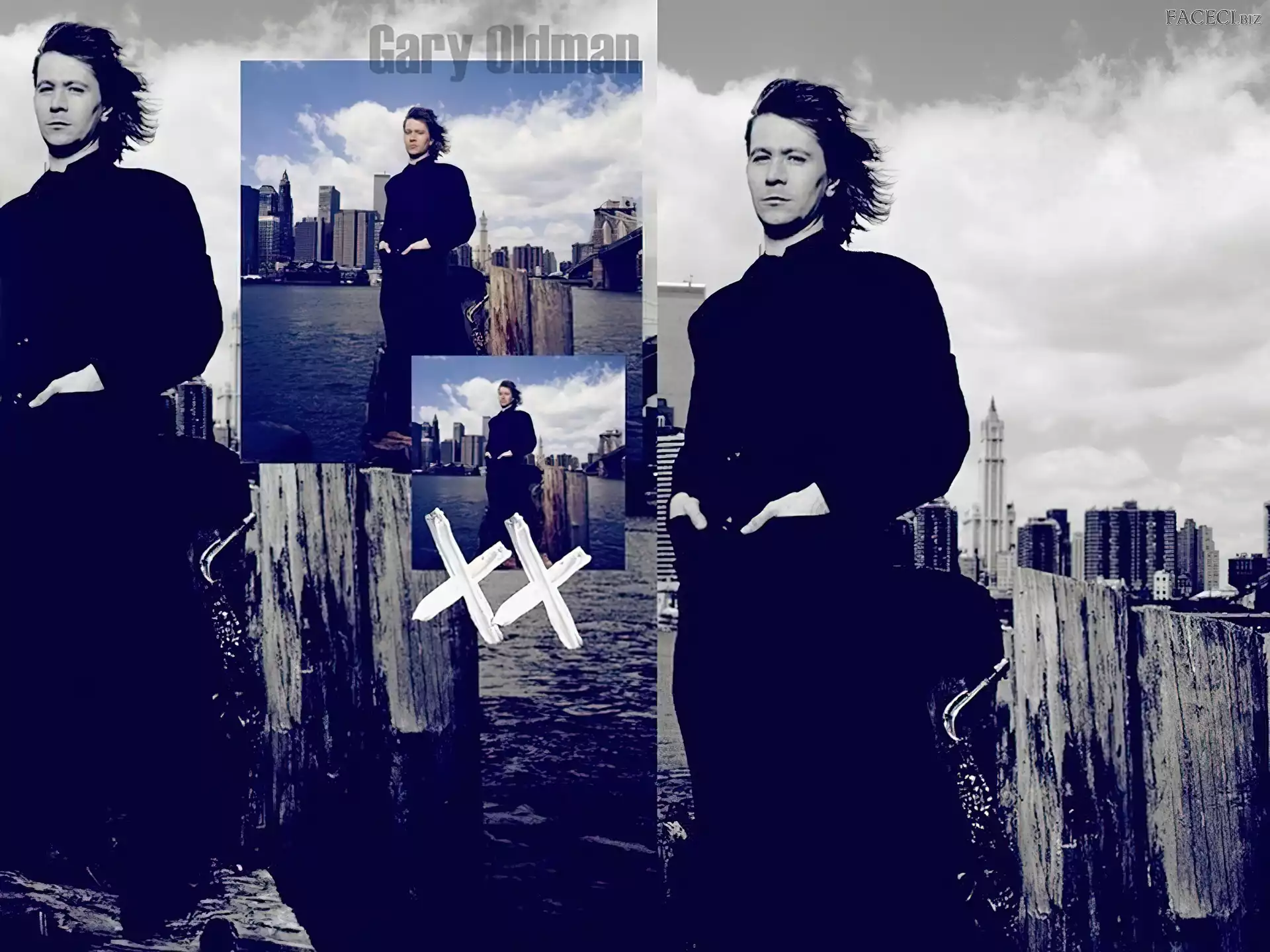 Gary Oldman, czarny płaszcz