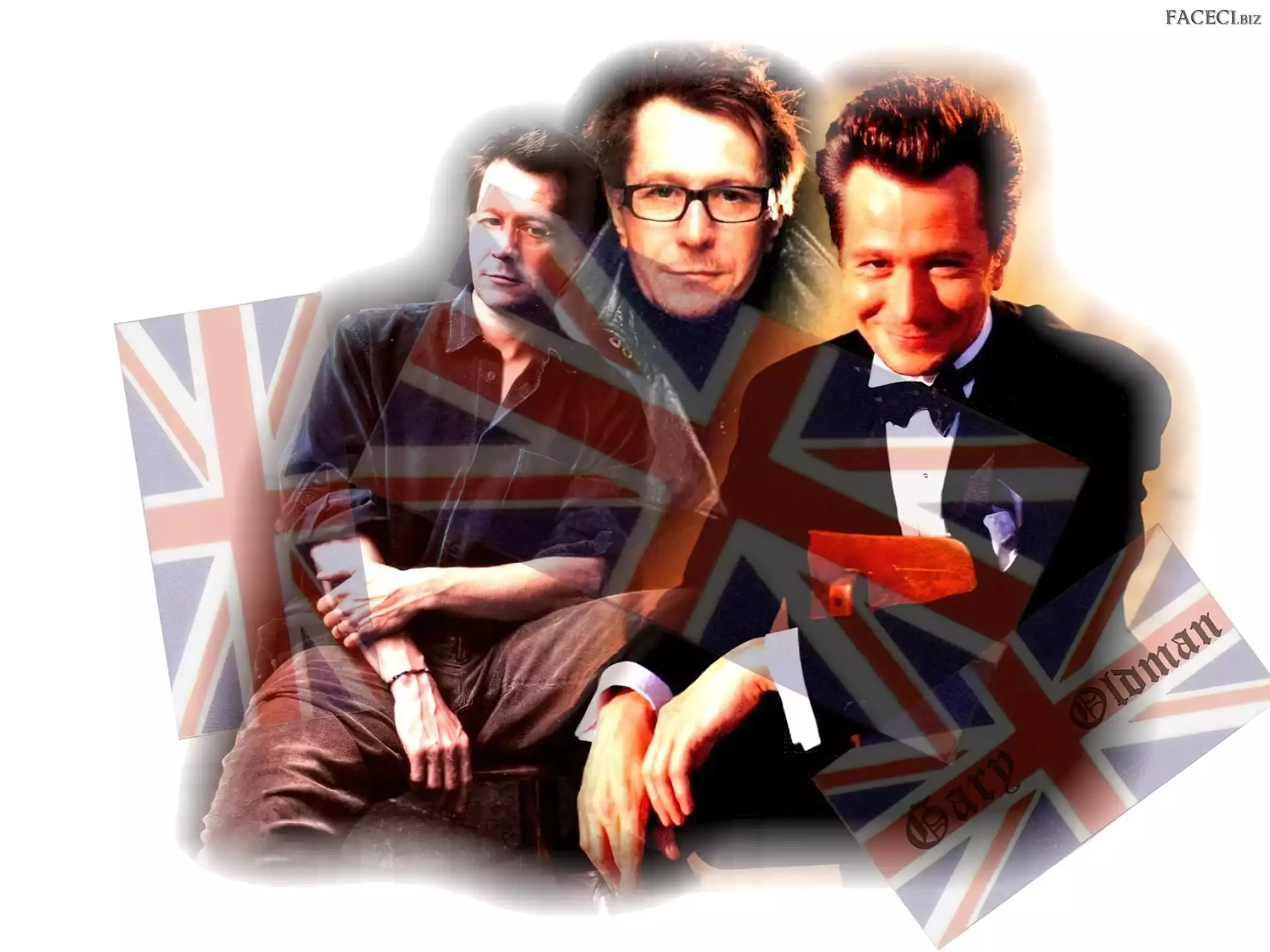 okulary, Gary Oldman, flaga